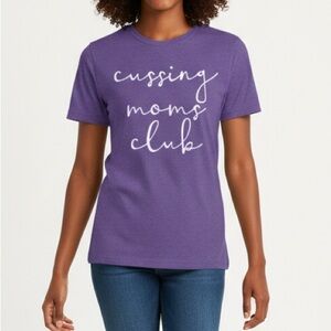 NWT Cussing Moms Club Graphic Tee PURPLE SZ XXXL/3X NWT